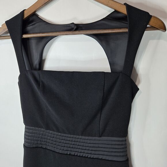 Zhivago  Black Sweetheart Neck Bodycon Front Slit Cocktail Dress 2 - Picture 2 of 10